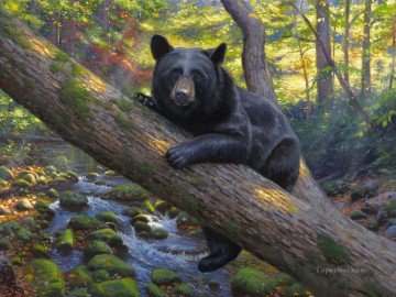 クマ Painting - 怠惰な少年クマ